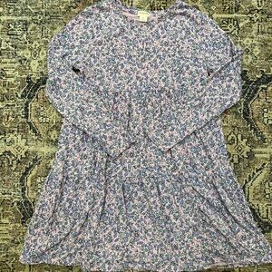 Jcrew Girl’s Floral Purple Long Sleeve Dress